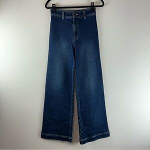 Z Supply Rilynn Wide Leg High Rise Soft Cotton Sample Denim Trousers Size 26